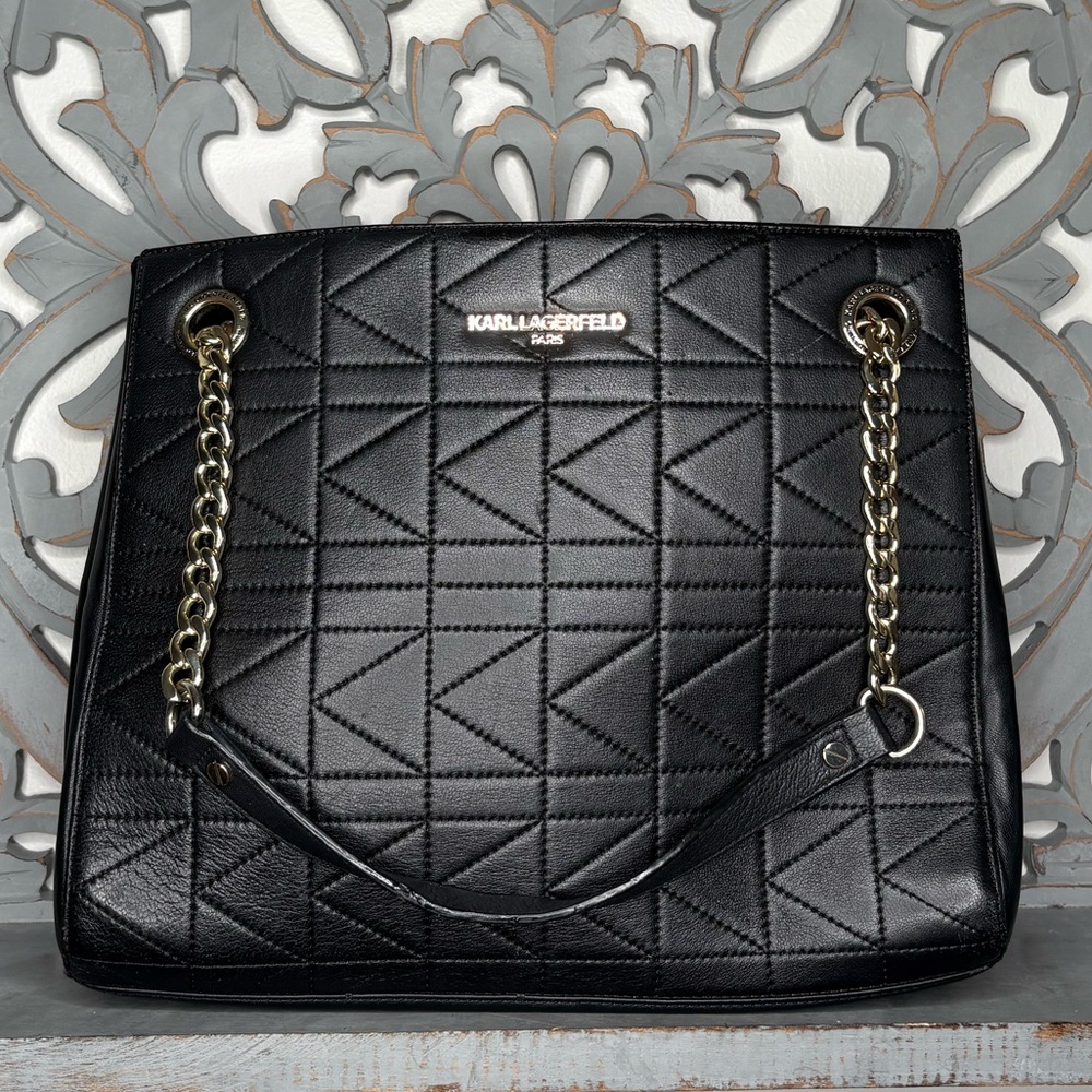 Karl Lagerfeld Large Black Shoulder Bag
